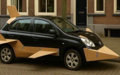 Karton tuning és művészeti pofon – Amszterdam utcáin gerillahumor parkol